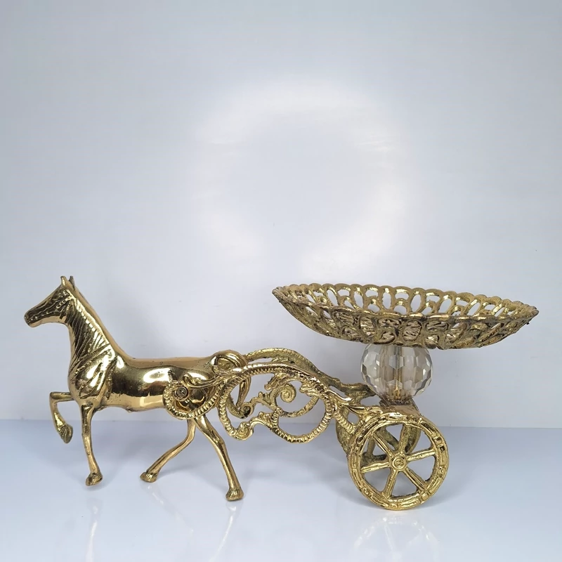 شیرینی خوری اسب و کالسکه برنزی