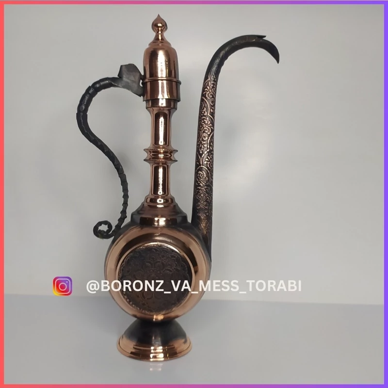 گلاب پاش سیاه قلم مسی