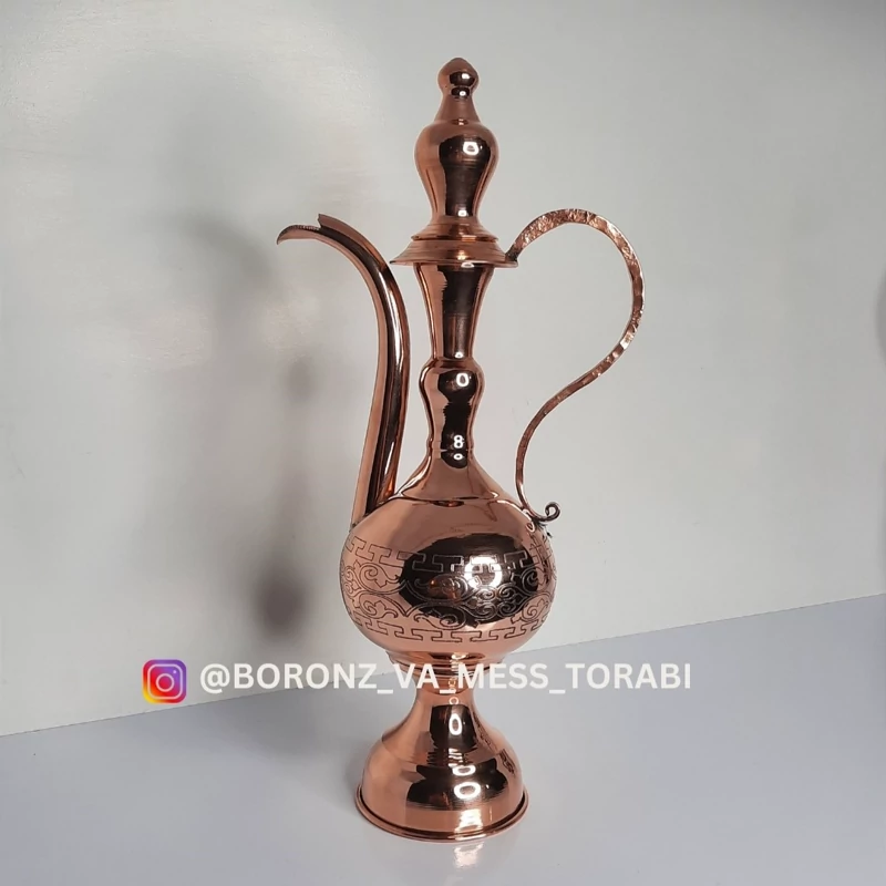 گلاب پاش طرح دار مسی متوسط