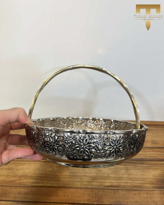 سبد مسی طرح رز کروم سایز متوسط
