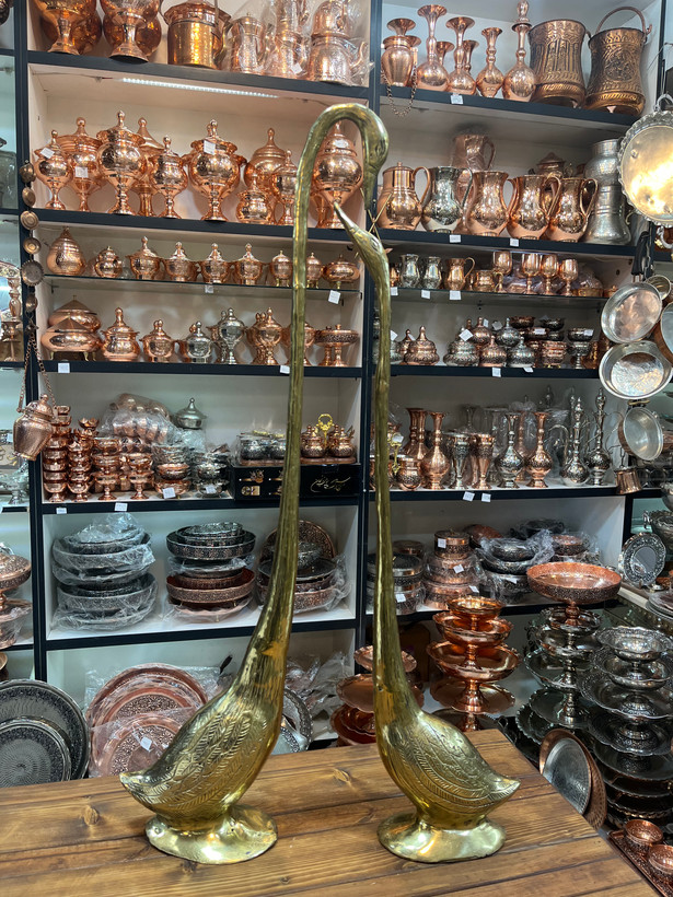 مجسمه برنزی قو عاشق سایز بزرگ (یک متری)